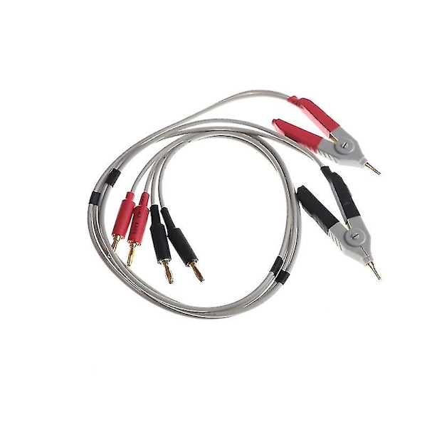 2x LCR Meter Lav Motstand Klippledninger Bananplugg For Terminal Kelvin Test