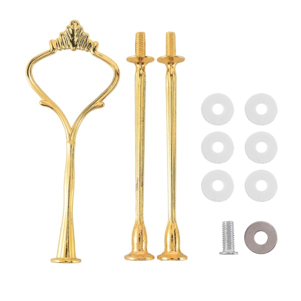 6 Sett Baktøy Hardware For Kake Stativ 3-lags Kake Stativ Tilbehør Holder For Bryllup Og Fest Serveringsbrett (gull)