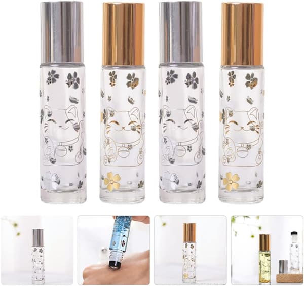 12 stk. multifunktionelle glasrulleflasker, tomme parfumeflaskebeholdere