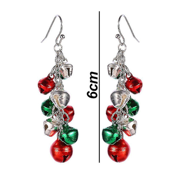 Juleklokker Ornament Dangle Øredobber for Kvinner