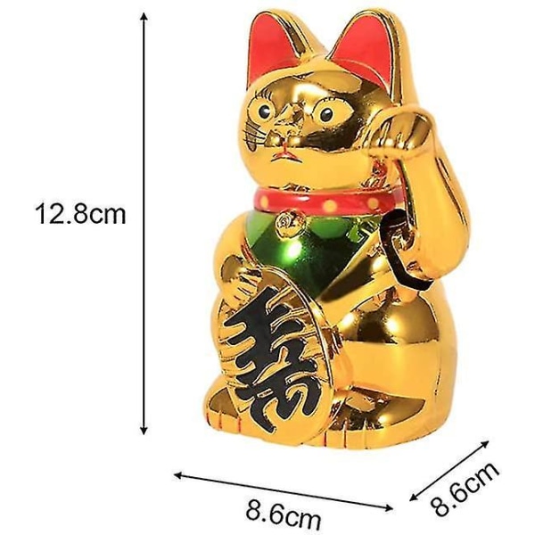 5-tommers Gold Waving Lucky Fortune Cat Wealth Crafts