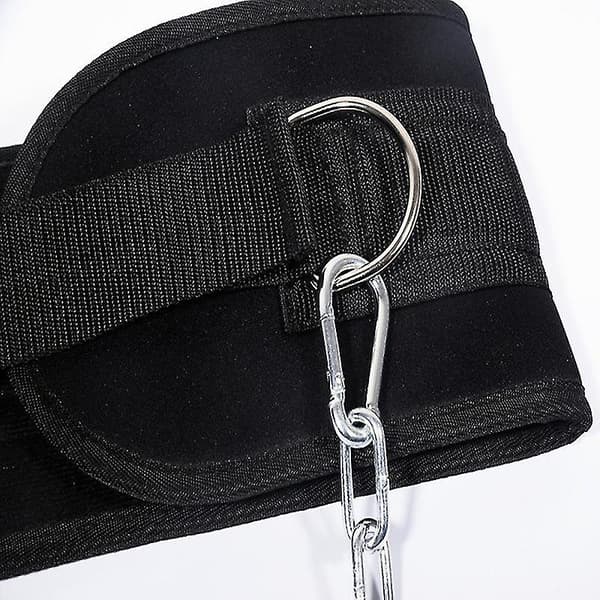 Dipbälte med Kedja för Viktlyftning, Dipp Pull Up Bälte, Tunga Stålkjedja