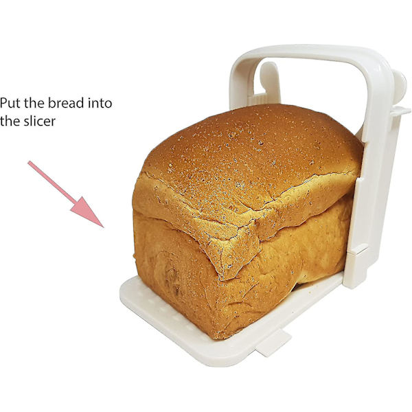 Brödskivare, Lämplig För Hemgjort Bröd, Vikbar Och Justerbar Brödskivare, 5 Tjocklekar Kan Anpassas, Bagel/Sandwich/Rostbrödsskivare
