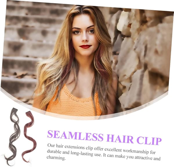 4 stk. gradient hårfarge lange krøllete hårdeler extensions highlight hårstykker for jenter tilbehør