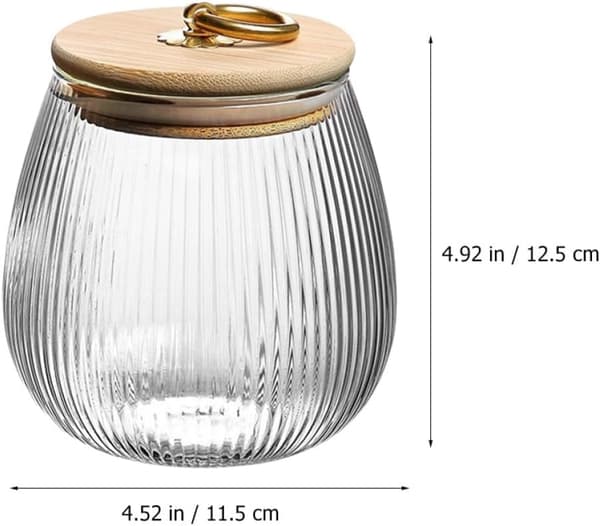 Förvaringsburk Förseglad Glas Te Förvaringsburk 950ml Bambu och Glas Material