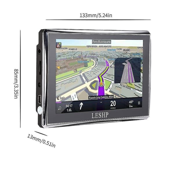 Leshp HD Bil GPS Global Positioning System Touch Nav Kort