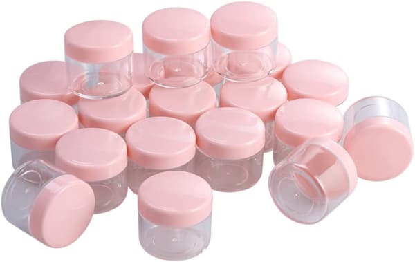 20 st Mini Bärbara runda burkar Reseförpackning för ansiktskräm Hudvårdsprov Tomma hållare för resor
