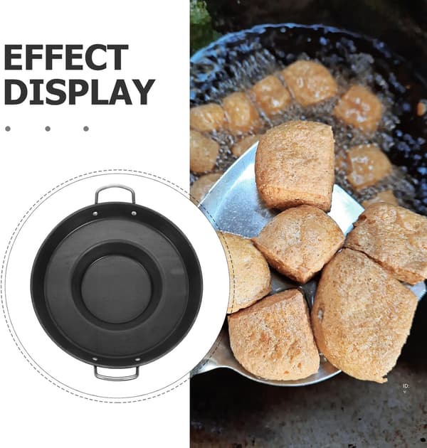 Non-stick stekepanner i rustfritt stål, konkav bunn, sterk og solid, varmeisolerende stekepanne