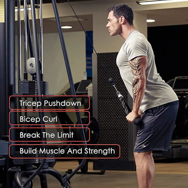 Nylon Triceps Rep-Träningsrep, Hållbart, med Halkskyddande Handtag, Tricepsövningar Present