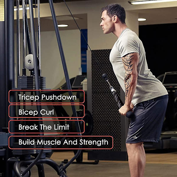 Nylon Triceps Tau for Trening, Slitesterk, med Sklisikker Håndtak, Treningsgave for Triceps