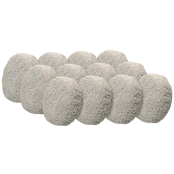 12 st Tvättsbara Moppdukar Ersättning för Hobot 168/ 188 Fönsterrengöringsrobot Mikrofiber Moppdynor Återanvändbara Tillbehör-yuhao 12 PCS