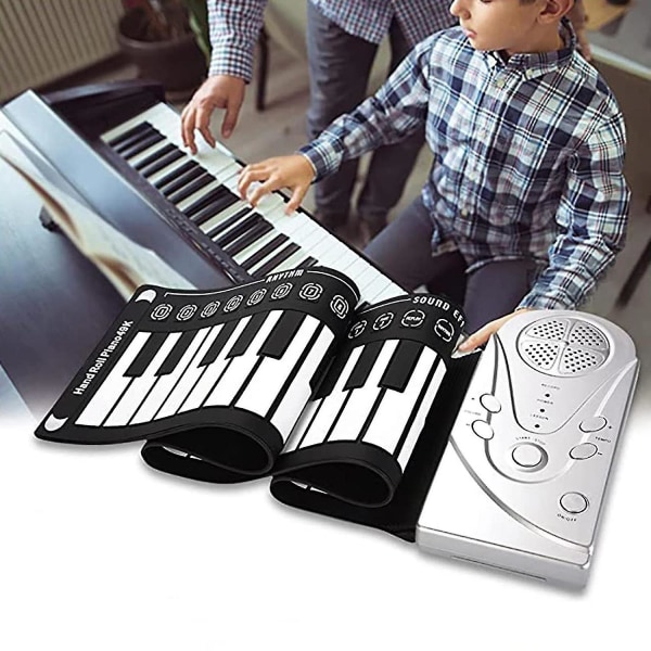 Bärbar 49-tangenters Flexibel Rullbar Piano Mjukt Tangentbord