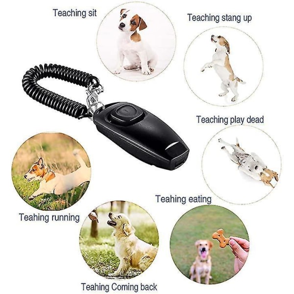 2 Pakkaus Koiran Klikkeri Viivillä Stop Barking Harjoitus Klikkeri 2 in 1