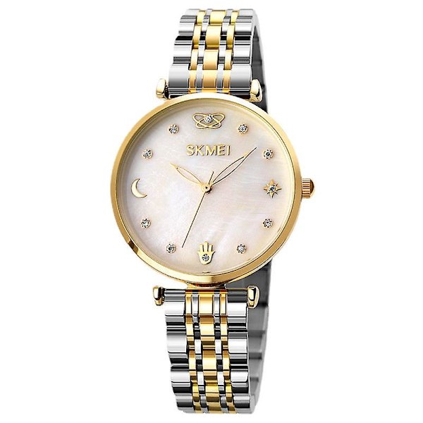 Roseguld Diamant Perle Skall Kvinder Ur Enkelt Kvinder Kvarts Ur Rose gold white noodles