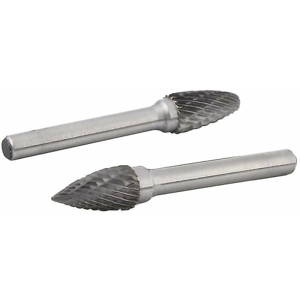 Tungstenstålfräsar Slipfräs 6mm Skaft 10mm Huvud Rotationsfrässet
