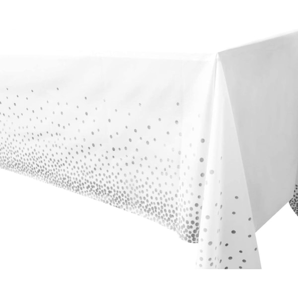 54" X 108" Party Tablecloth, Suitable For Square Tables, Hot-stamping Rectangular Plastic Tablecloth