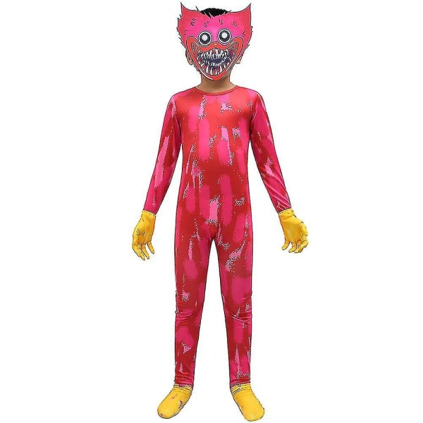 Poppy Playtime Børneudklædning Jumpsuit Maske Handsker Performance Kostume Sæt 5-6 Years