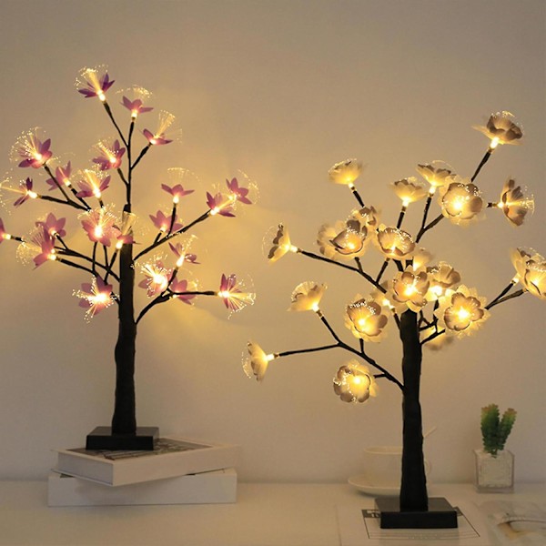 2023 Lysende Blomst LED Lys Træ Julebryllup Dekoration