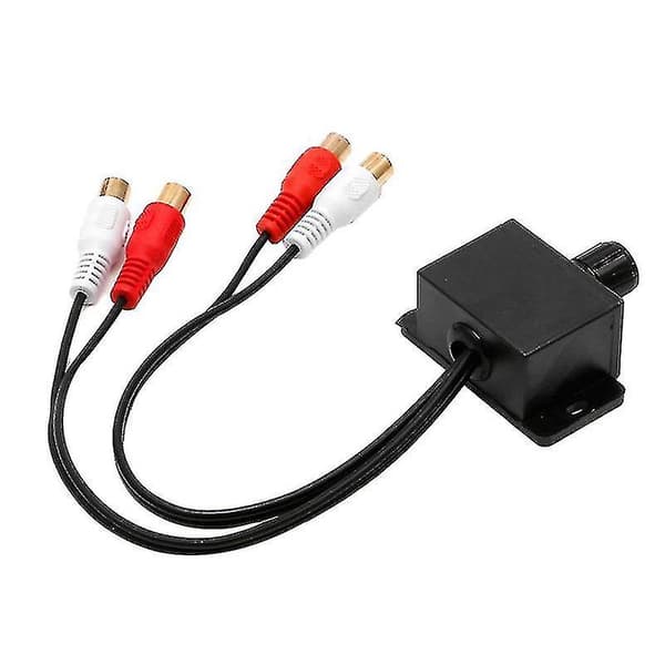 Bilstereo Förstärkare Regulator Bas RCA Nivå Fjärrkontroll Volymknapp Universal 12v