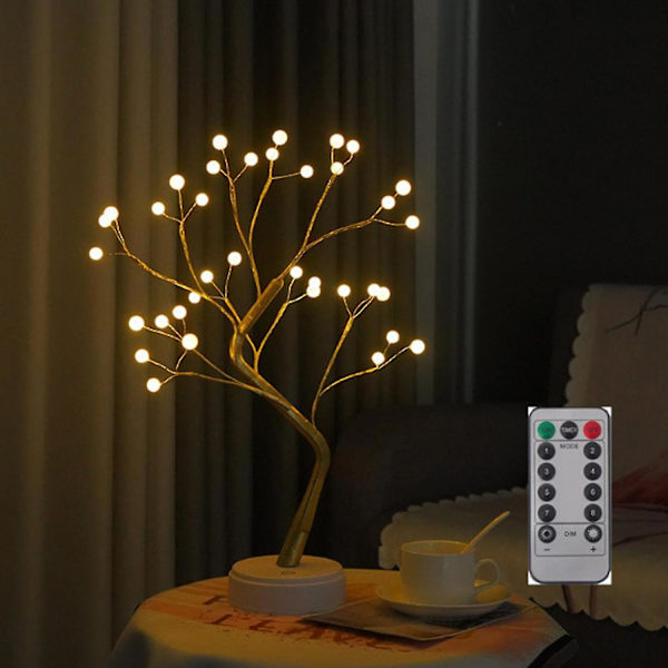 Fjärrstyrd LED-lampa Vit Björksnöträd Utomhusfest