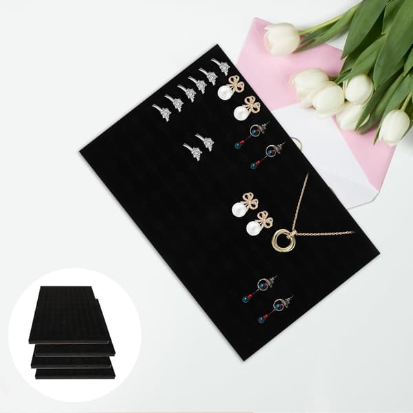 4 st ringdisplaydyna svampfoder smyckeskrininsatser enkel form mjuk svamp skyddar smyckesdisplaybricka
