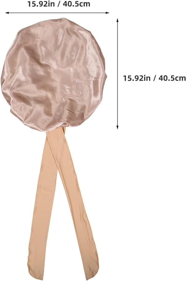 2 st kvinnor satin nattmössa hårinpackning elastisk stor för lockigt hår sovmössa kvinnor täcker