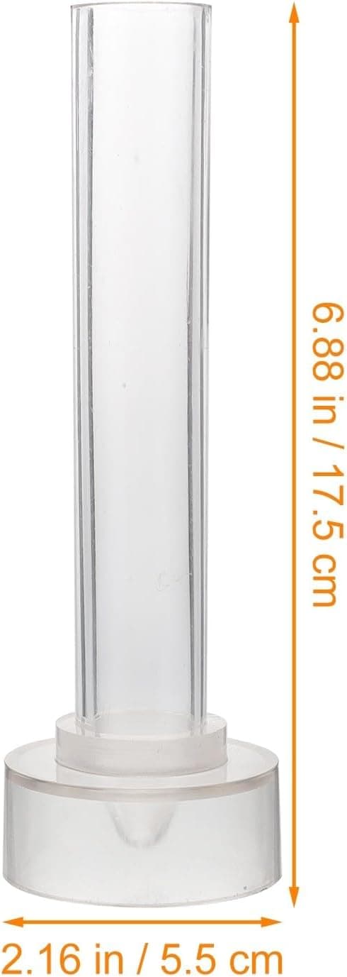 2 stk. DIY koniske lysforme 2,2x15 cm plast søjlelysforme til bryllup og hjemmefremstilling