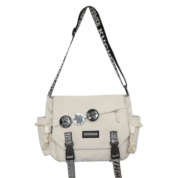 Avslappet veske med verktøydesign - Messenger Bag white
