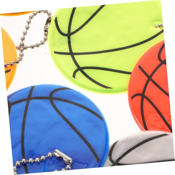 8 st reflekterande basketbollshänge säkerhetsnyckelring tillbehör för jackor väskor ryggsäckar