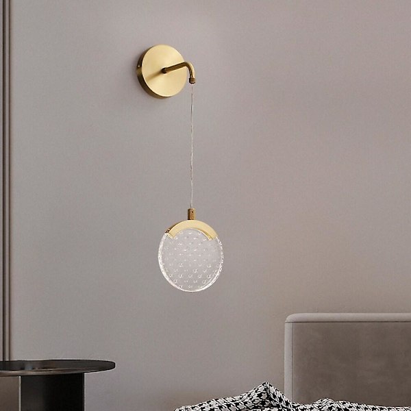 LED Vægskinne Sengelampe Nordisk Flush Mount Stue Kobber