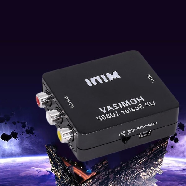 Musta Mini 1080p HDMI - RCA Audio Video AV -muunnin