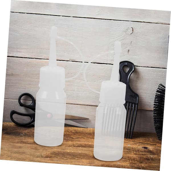 12 stk. plastik hårfarveflaske med spids mund til hårfarvning Oliedispenserflaske Applikator til hovedbund til styling