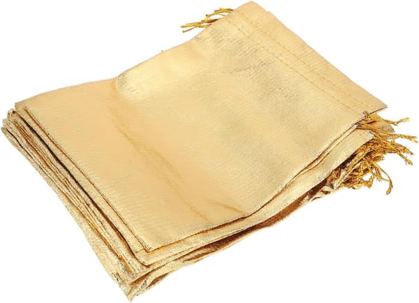 Påskpåsar med dragsko, 50-pack stora smyckespåsar för förpackning och förvaring