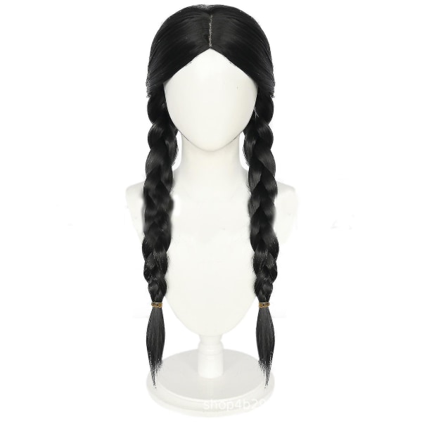 Addams Family Wednesday Kostume - Skolepige Nevermore College Til Børn XS Wig 1