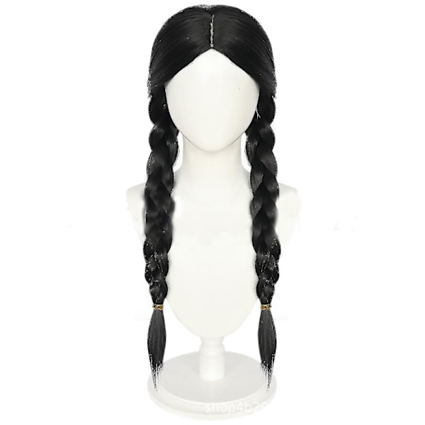 Addams Family Wednesday Kostym Skoluniform Nevermore College För Barn Kjol Dräkt XXL Wig 1