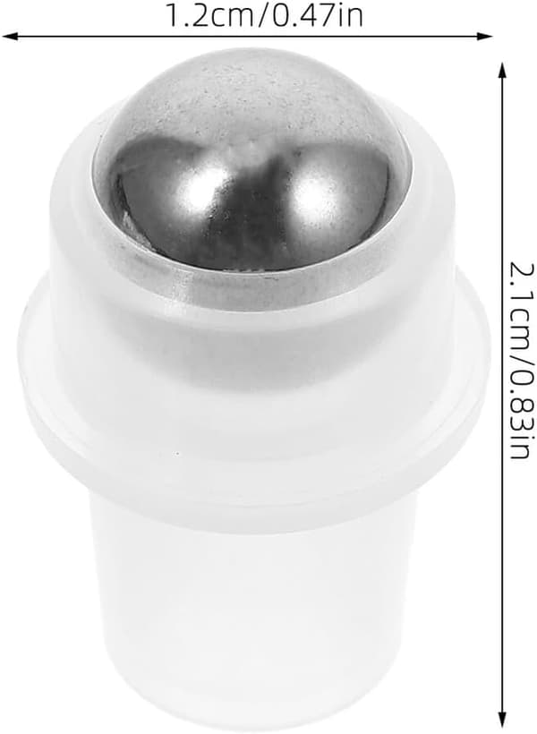 20 st. rullkulstoppar i rostfritt stål för 16 mm hals eterisk olja roll-on-flaskor
