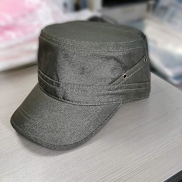 Unisex Militärhatt Kadettkeps Twill Platt Toppkeps Mode Justerbar Basebollkeps