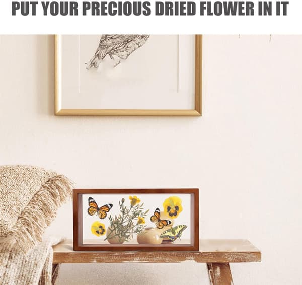 2 stk. DIY presset blomsterrammesæt til plantespecimen og tørrede blade