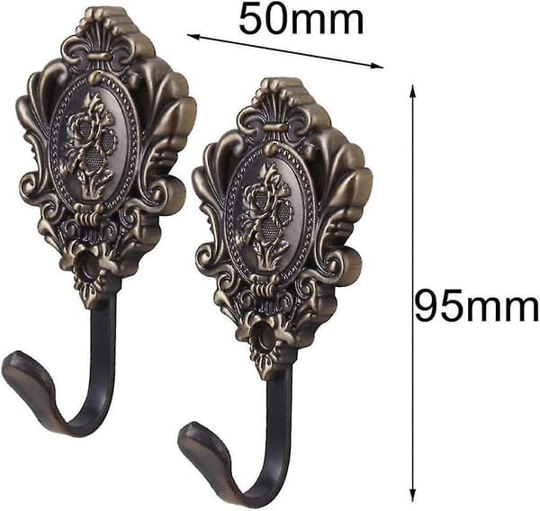 Gardinkroker Holdbacks Tieback Rose Mønster (bronse) (2 stk)