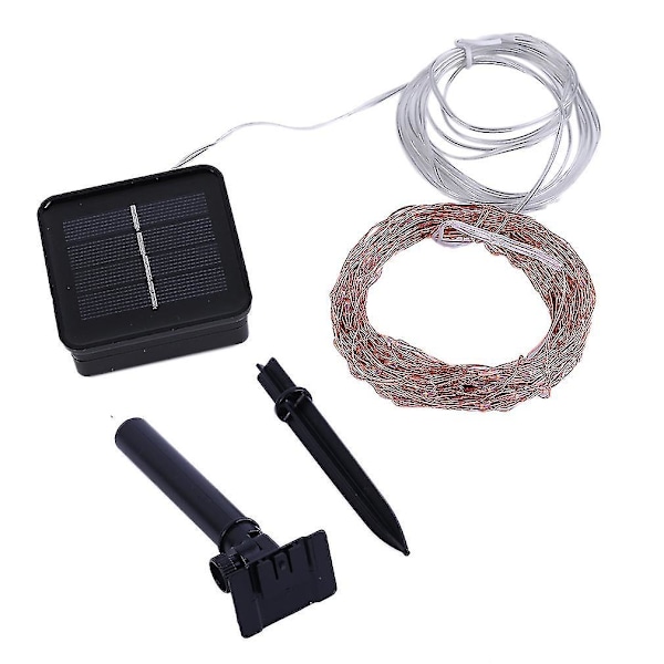 Solcellsdriven Varmt Vit 15m 150led Koppartråd Fairy Light