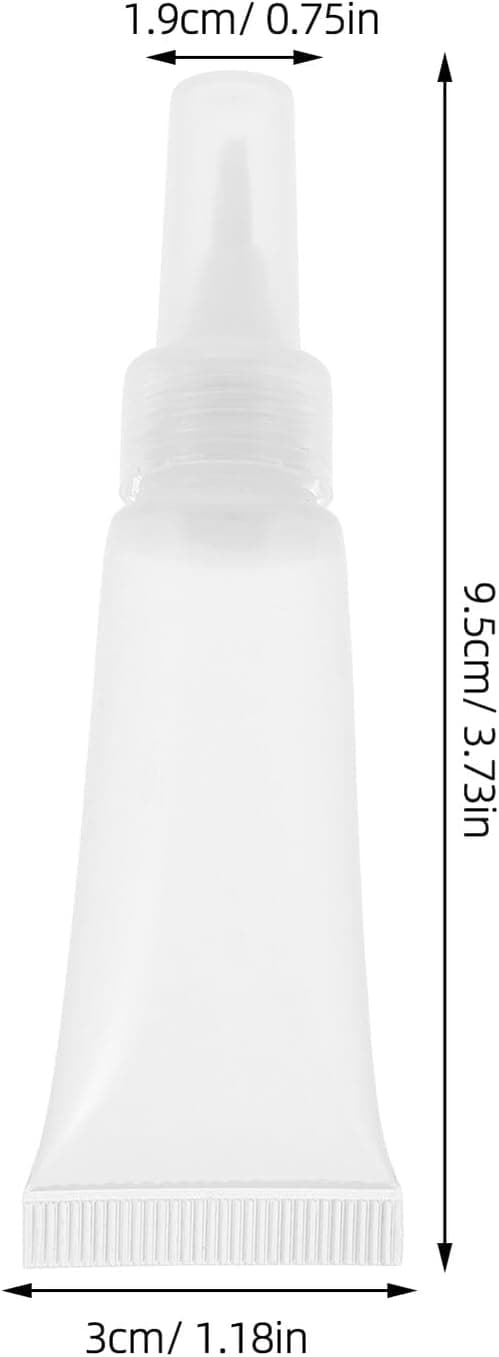 5 stk. mini lipglossbeholdere med børste for DIY skjønnhet og reisebruk