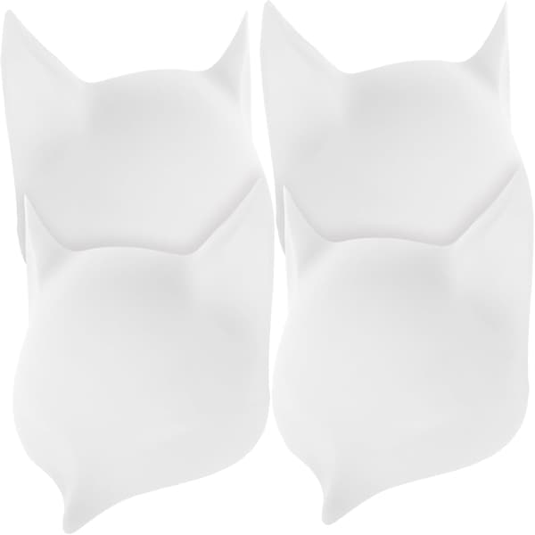 4 stk. tomme revemasker til Halloween DIY malbare maskerademasker