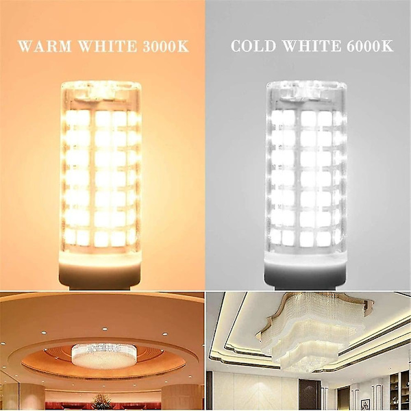 6 kpl LED-lamppua G9 88 LED-lampua AC-valo SMD2835 Spottivalaisin Kattokruunu
