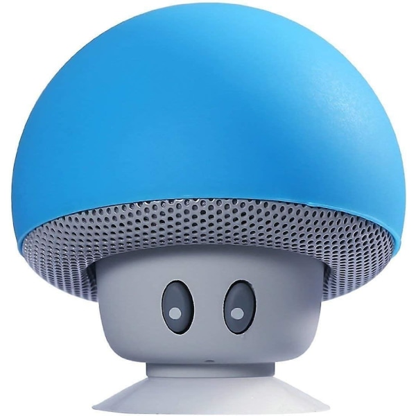 Mushroom Mini trådløs bærbar Bluetooth 4.1-høyttalere med mikrofon for smarttelefoner (blå)