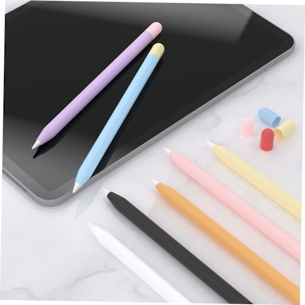 2 stk Silikon Penn Etui Blyant 2 Beskytter Nettbrett Beskyttelsesetui