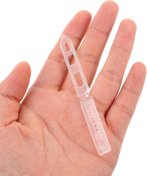 100 st grodspänne hårklämmor i plast, tomma snäppklämmor, mini håraccessoarer