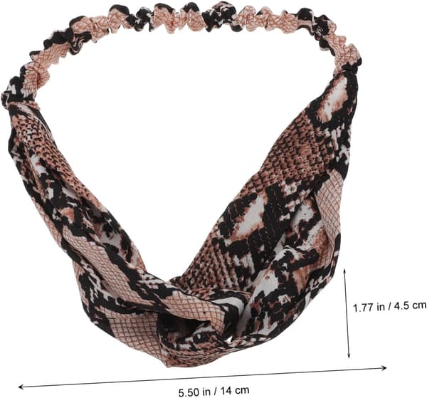 4 st elastiska korsade pannband för sminktvätt Snygga håraccessoarer Grå Leopard Grå Leopard