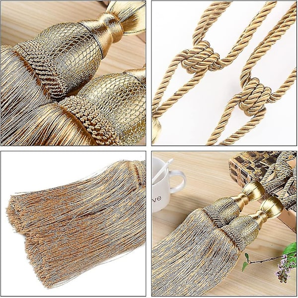 Hjemmegardin Tieback, Gardin Clips Reb Tie Band, Tassel Tie Gardin Holder