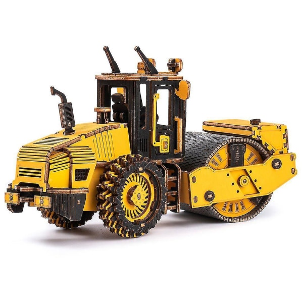 3d træ puslespil Road Roller Engineering køretøj byggeklodser sæt stilk pædagogisk legetøj børns