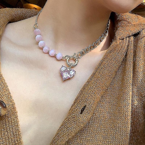 Pink pige syning halskæde bronze Ins Style Super Fairy kravebenskæde  Jiujiuso f7e1 | Fyndiq